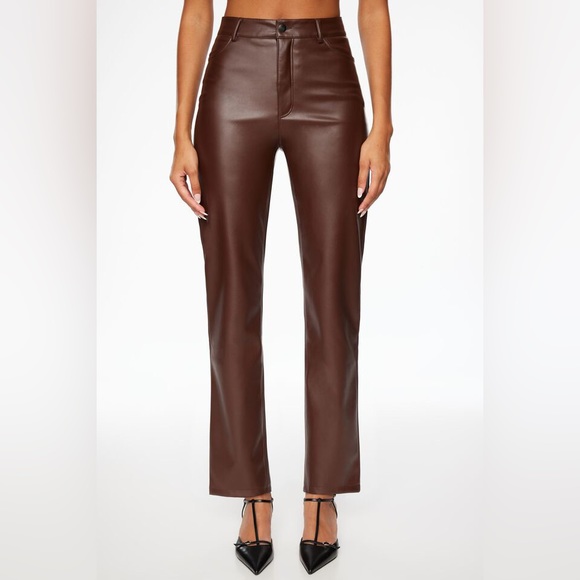 DYNAMITE | Gisele Faux Leather Straight Leg Pants - Picture 1 of 6